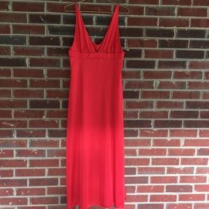 Vintage Vanity Fair Long Nightgown Red Boudoir 36